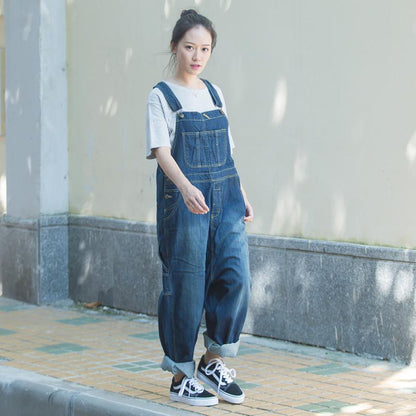 Autumn Casual Loose Cotton Jumpsuits