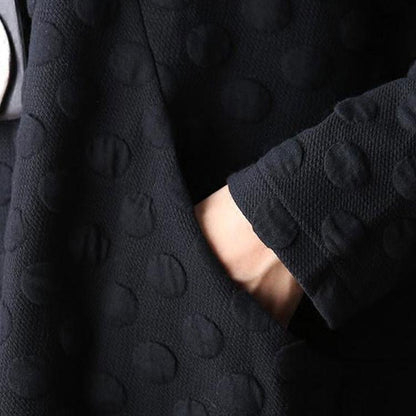 Polka Dot Stretch Cotton Long Sleeved Dress