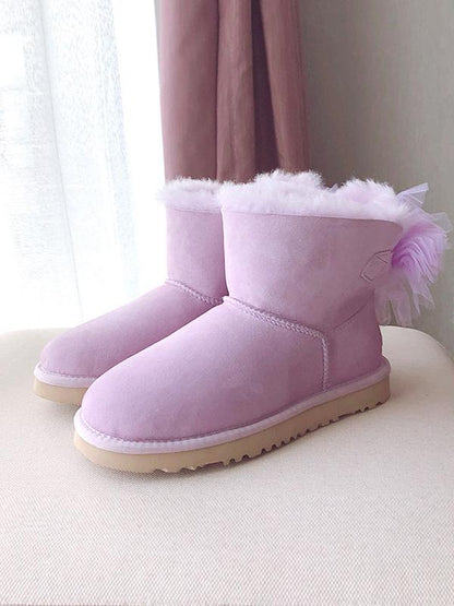 Artificial Leather Wool Non-Slip Tube Short Boots Uggs