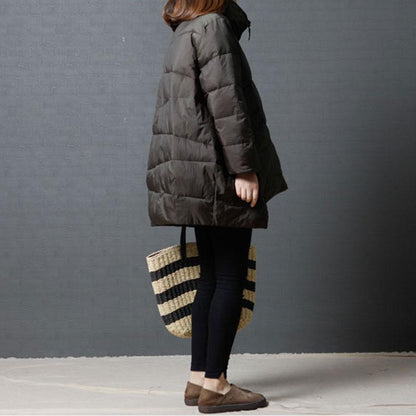 Irregular Casual Women Loose Winter Coat Long Sleeves