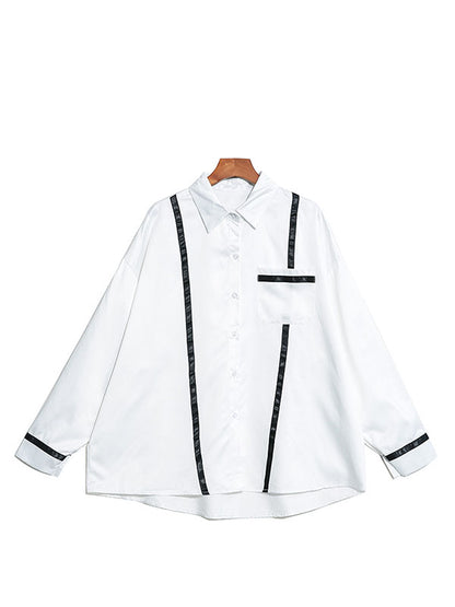 CASUAL STRIPED COVER-UP SHIRT