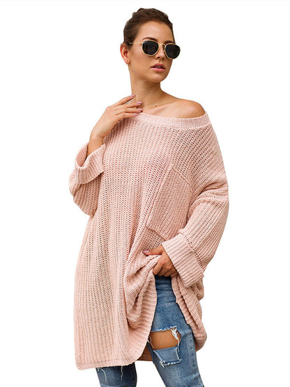 Loose Mid-length Knitted Sweater