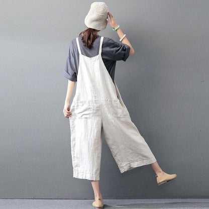 Casual loose jumpsuit linen overall