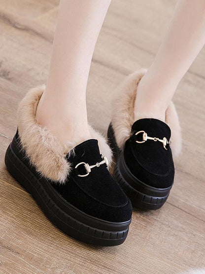 Thick-Bottomed Flaffy High Women Shoes