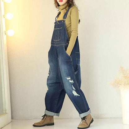 Autumn Casual Loose Cotton Jumpsuits pants