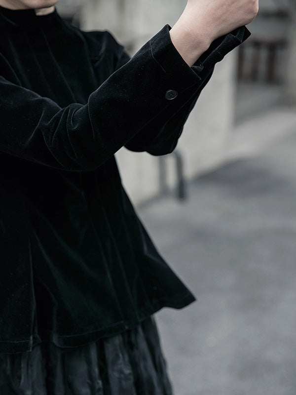 Simple Solid Color Stand Collar Zipper Jacket