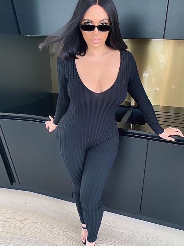 Sexy Solid Yoga Jumpsuits