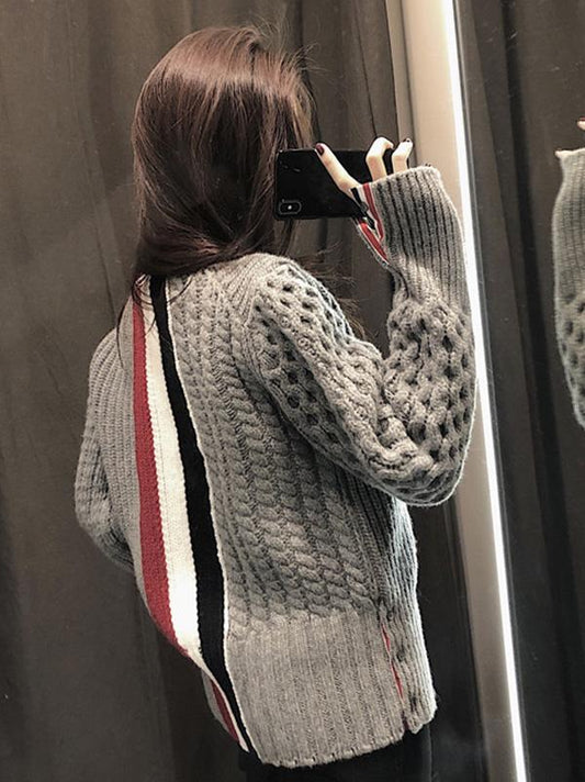 SPLIT-JOINT KNITTING LOOSE SWEATER