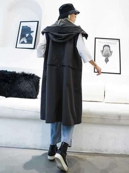 Split-joint Hoodies Long Vest