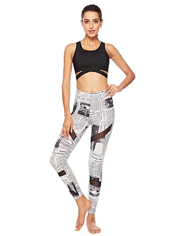Newspaper Printed Leggings