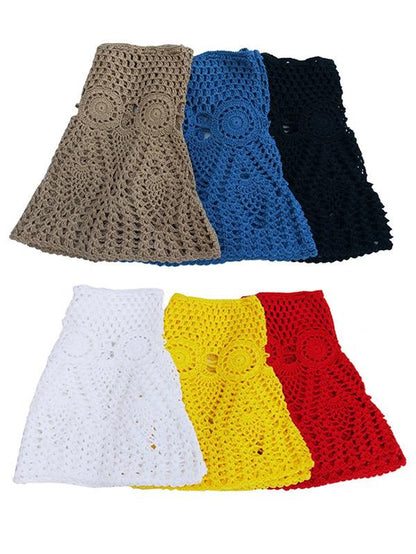 Sexy Hollow Crochet A-Line Skirt Bottom