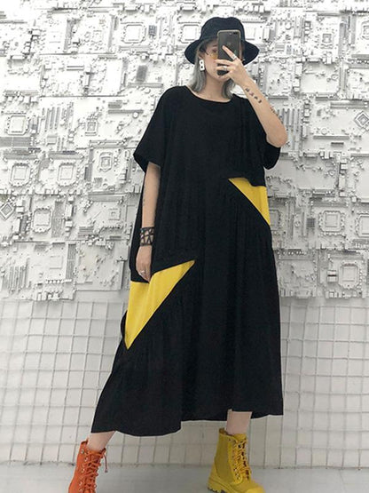 Casual Split-joint Printed Soft Midi Dress