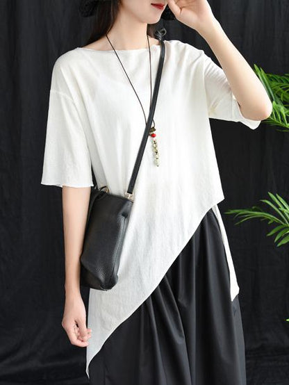 Original Solid Asymmetric T-Shirt