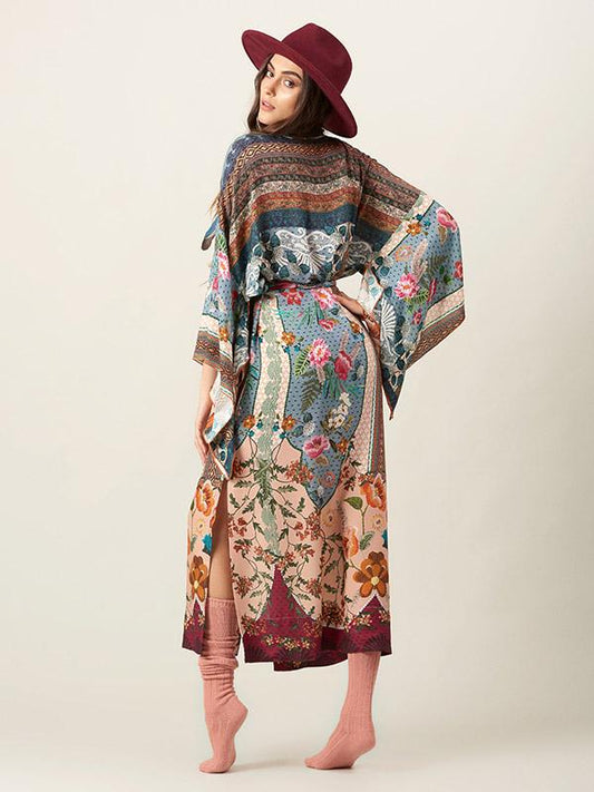 Vacation Long Bikini Belted Cover-Ups