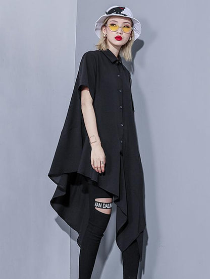 Chiffon Loose Oversize Asymmetric Blouse Dress