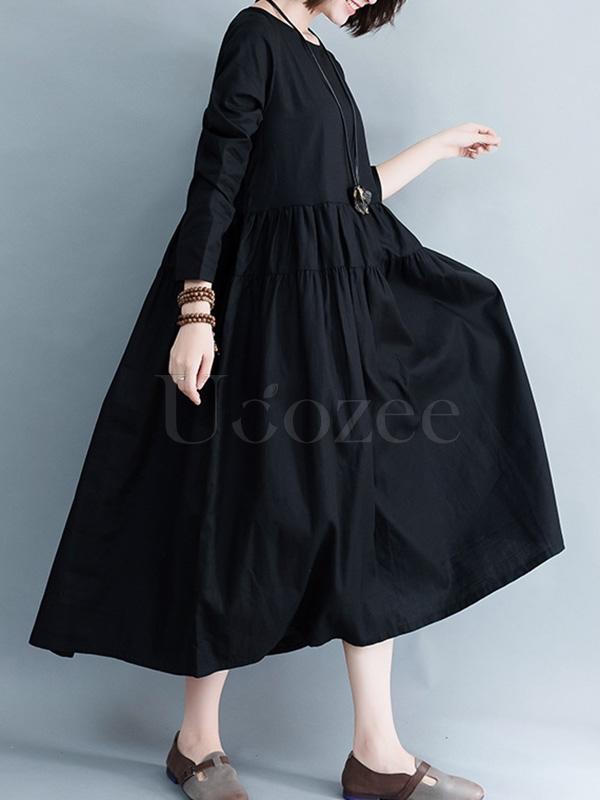 Casual Cotton Simple Long Dress