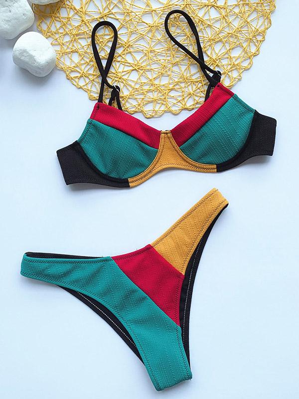 Split-Joint Bandage Swimsuit