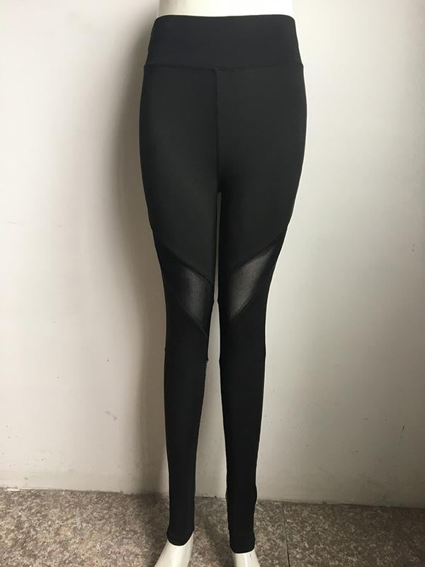 Mesh Color-Block Sports Leggings