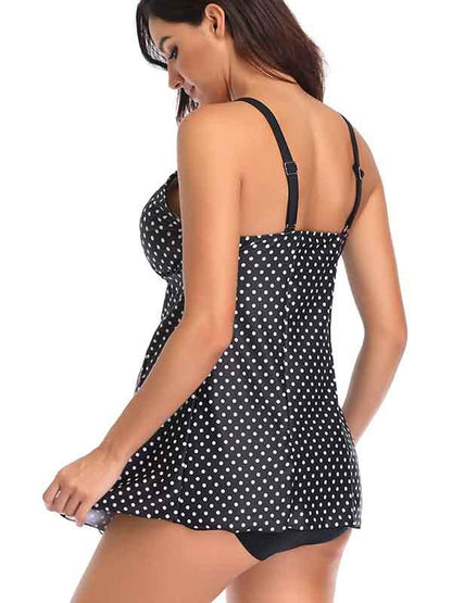 Maternity Polka Dot Bustier Tankini Swimsuit