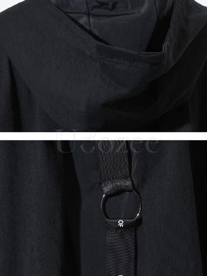Loose Zipper Split-joint Hoodie Shirt Dress