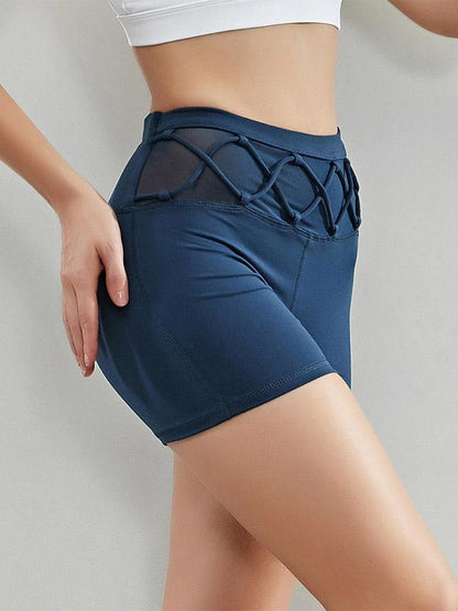 Split-Joint Solid Sports Shorts Yoga Shorts