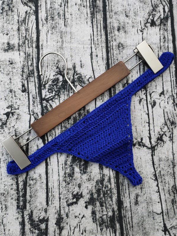 Solid Color Crochet Triangles Briefs