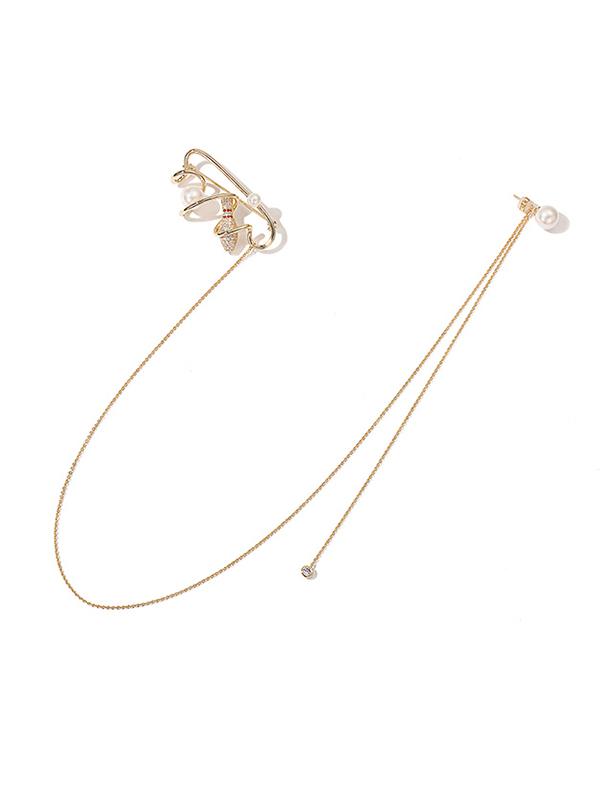 Original Long Earrings Brooch