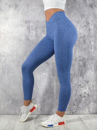 Sports Solid High Waisted Leggings