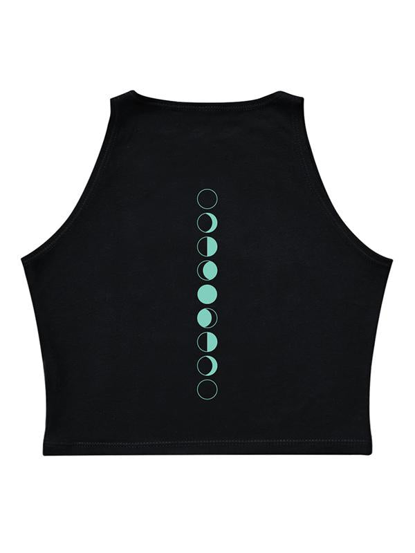 Printed Sleeveless Short Vest Top