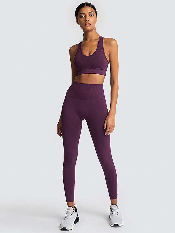 Seamless  Bright Color Yoga Suits
