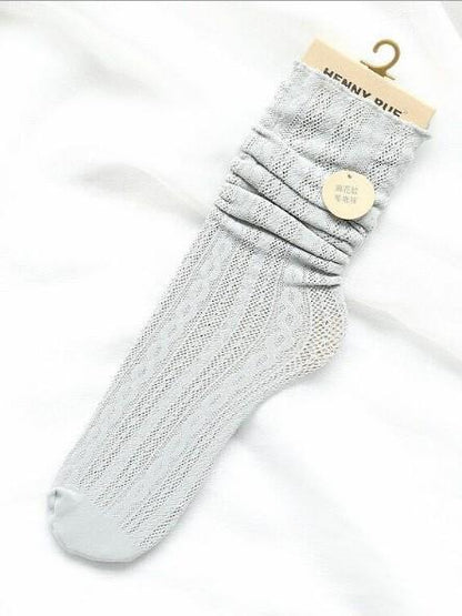 Cutie Stringy Selvedge Hollow Knee-socks