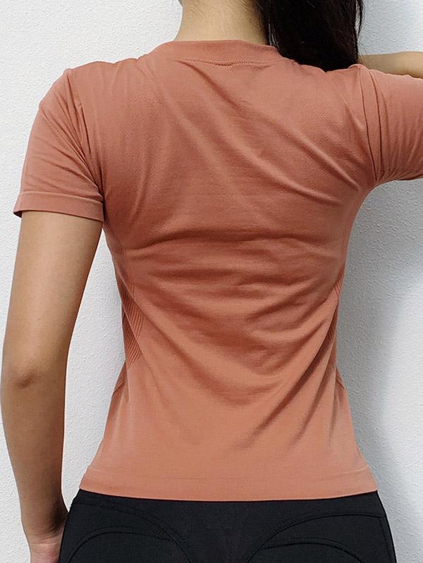 Wrap Solid Breathable Yoga Tees