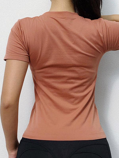 Wrap Solid Breathable Yoga Tees