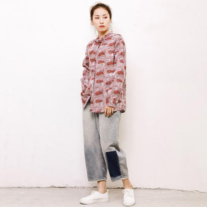 Contrast Color Frayed Casual Harem Pants