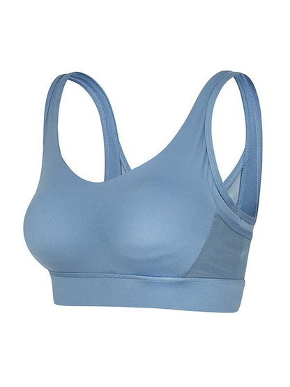 Solid Shockproof Breathable Sports Bra