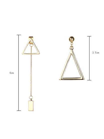 Asymmetric Geometry Eardrop Earrings