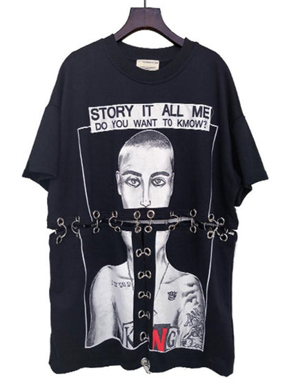 Loose Printed Couple T-Shirt