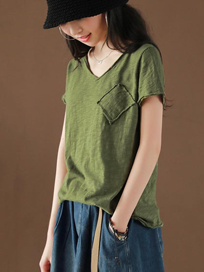 Simple Pure Color T-shirt