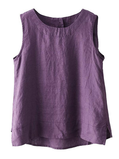 Original Solid Sleeveless Round-Neck Vest
