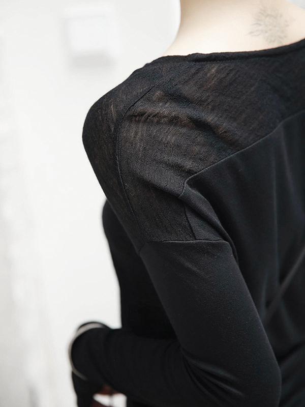 V-neck Cropped Split-joint Shirt Tops