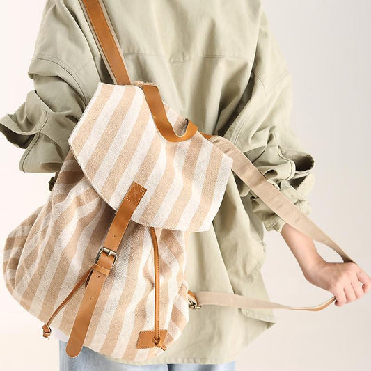 Casual Commuter Striped Backpack