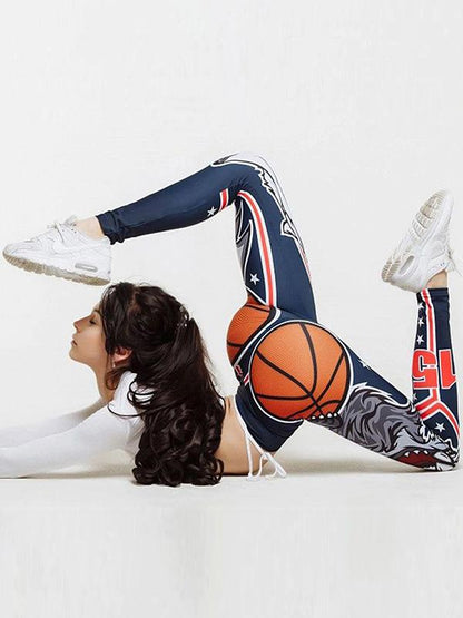 Basketball Printed Spandex Leggings