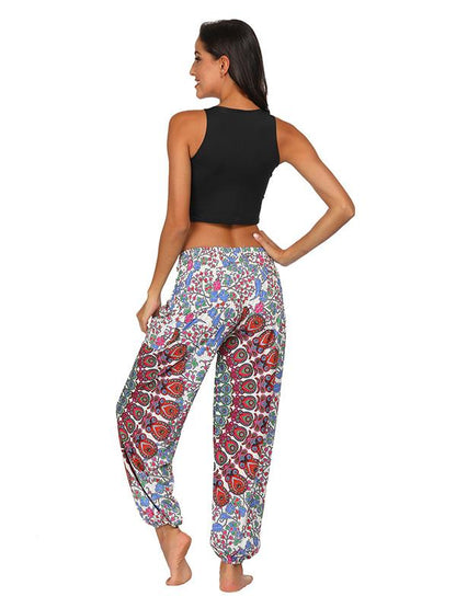 Fashion 2 Colors Elastic Waist Wide Leg Casual Pants