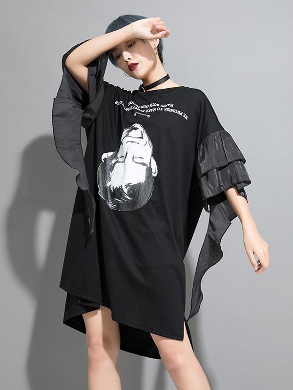 Casual Sleeve Designed Short Dress