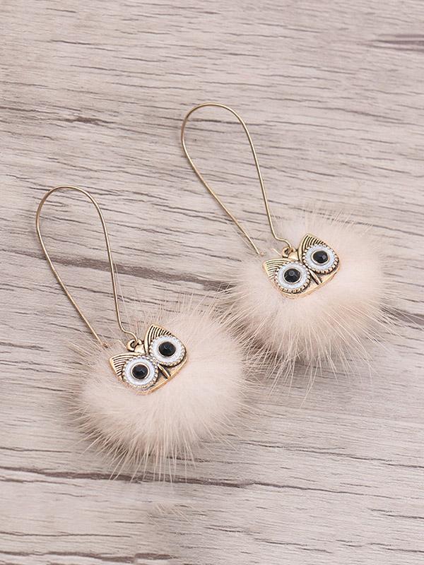 Cute 8 Colors Bohemia Owl Earrings