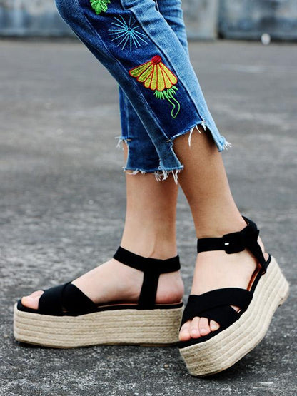 Ankle Strap Platform Sandals