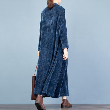 Buykud Elegant Comfortable Solid Color Warm Dress