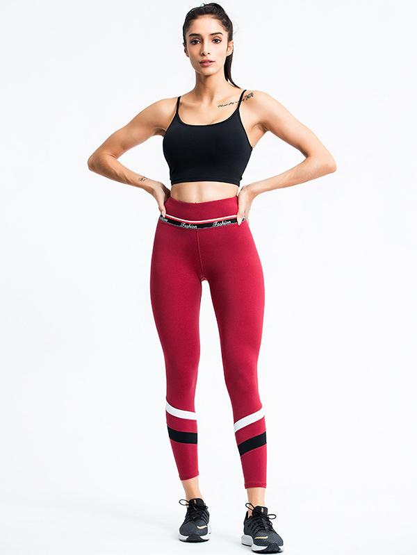 Sexy Wrap Sleeveless Contrast Color Yoga Suits