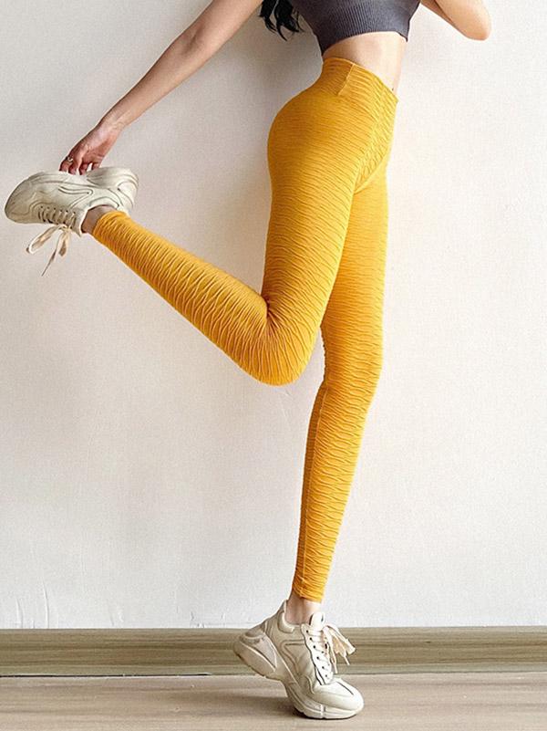 Wrap Solid High Waist Elastic Force Sports Leggings