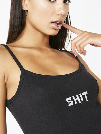 Printed Spaghetti-neck Tanks